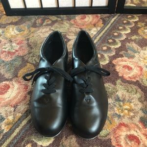 Women’s Black Capezios Tap Shoes. 9W